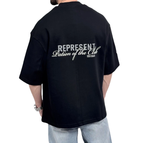 تیشرت مردانه گرم بالا مشکی مدل REPRESENT