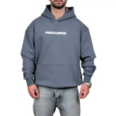 هودی پنبه سه نخ طوسی مدل پگادور