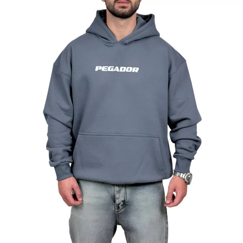 هودی پنبه سه نخ طوسی مدل پگادور