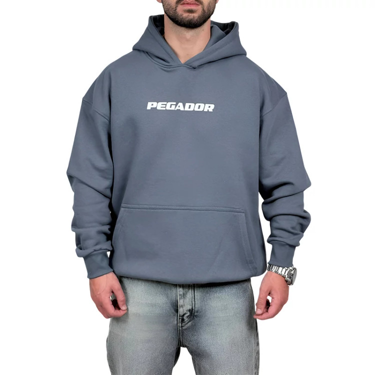 هودی پنبه سه نخ طوسی مدل پگادور