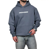 هودی پنبه سه نخ طوسی مدل پگادور